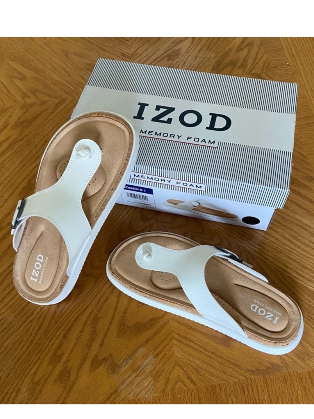 IZOD Women’s Sandals Charcy White.